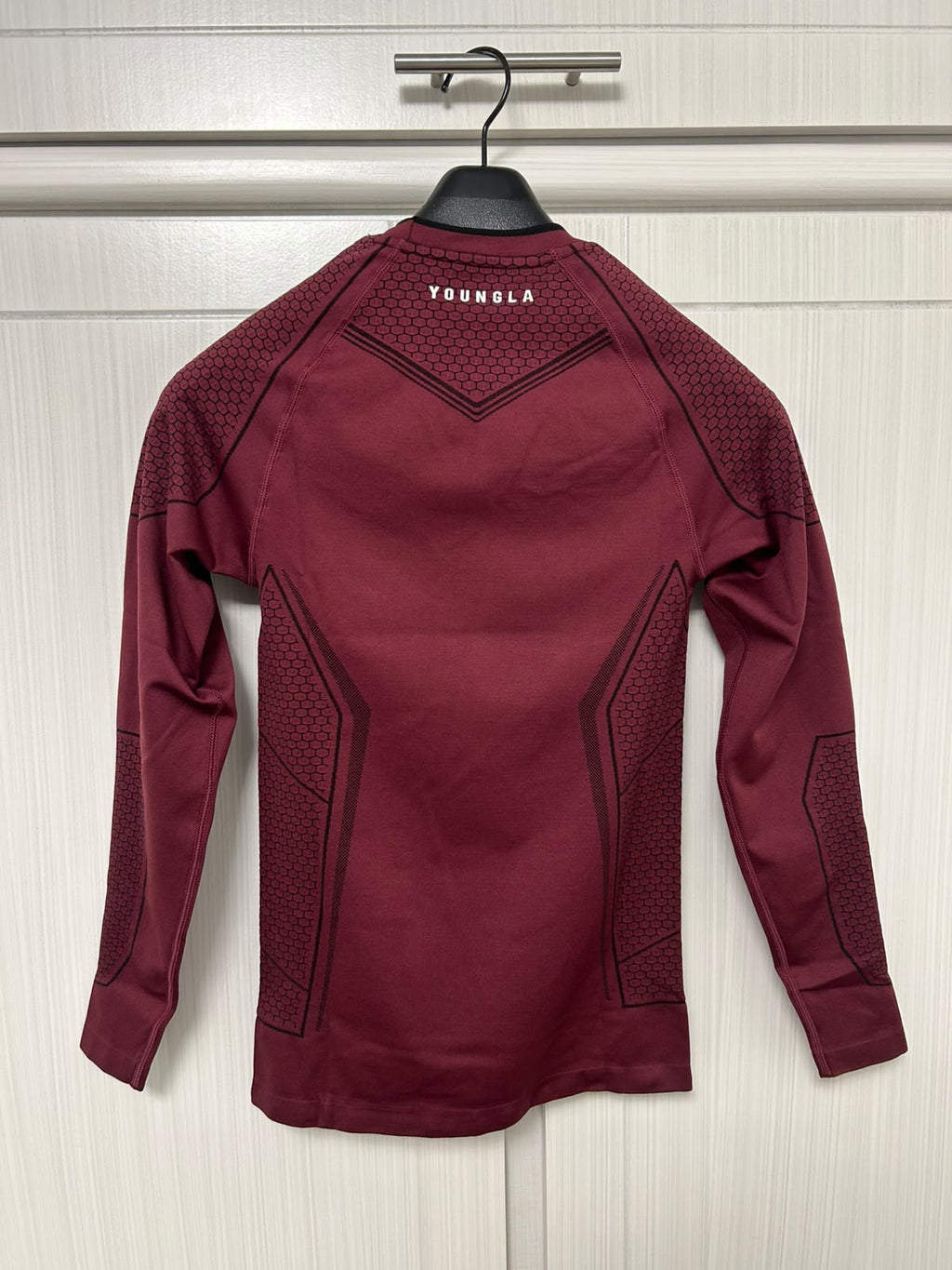 BATMAN LONGSLEEVE COMPRESSION- BURGUNDY