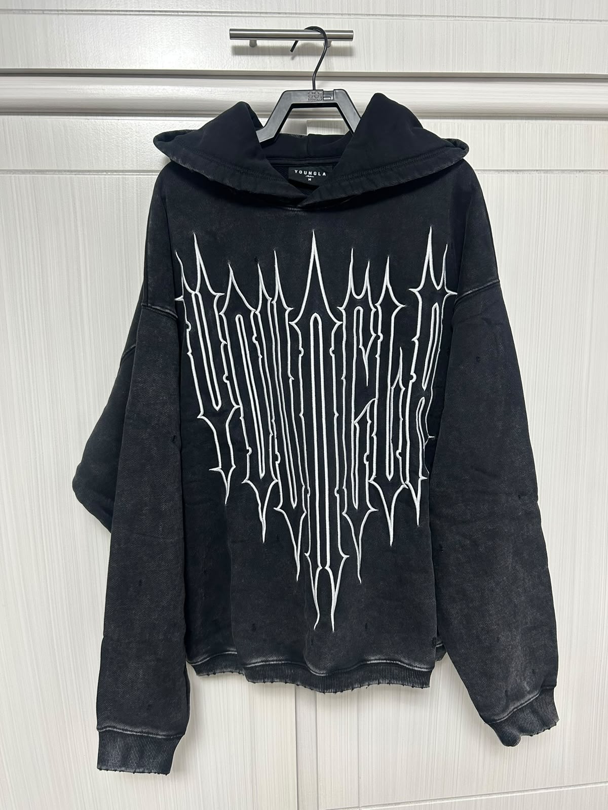 HOODIE REVENGE- BLACK WASH