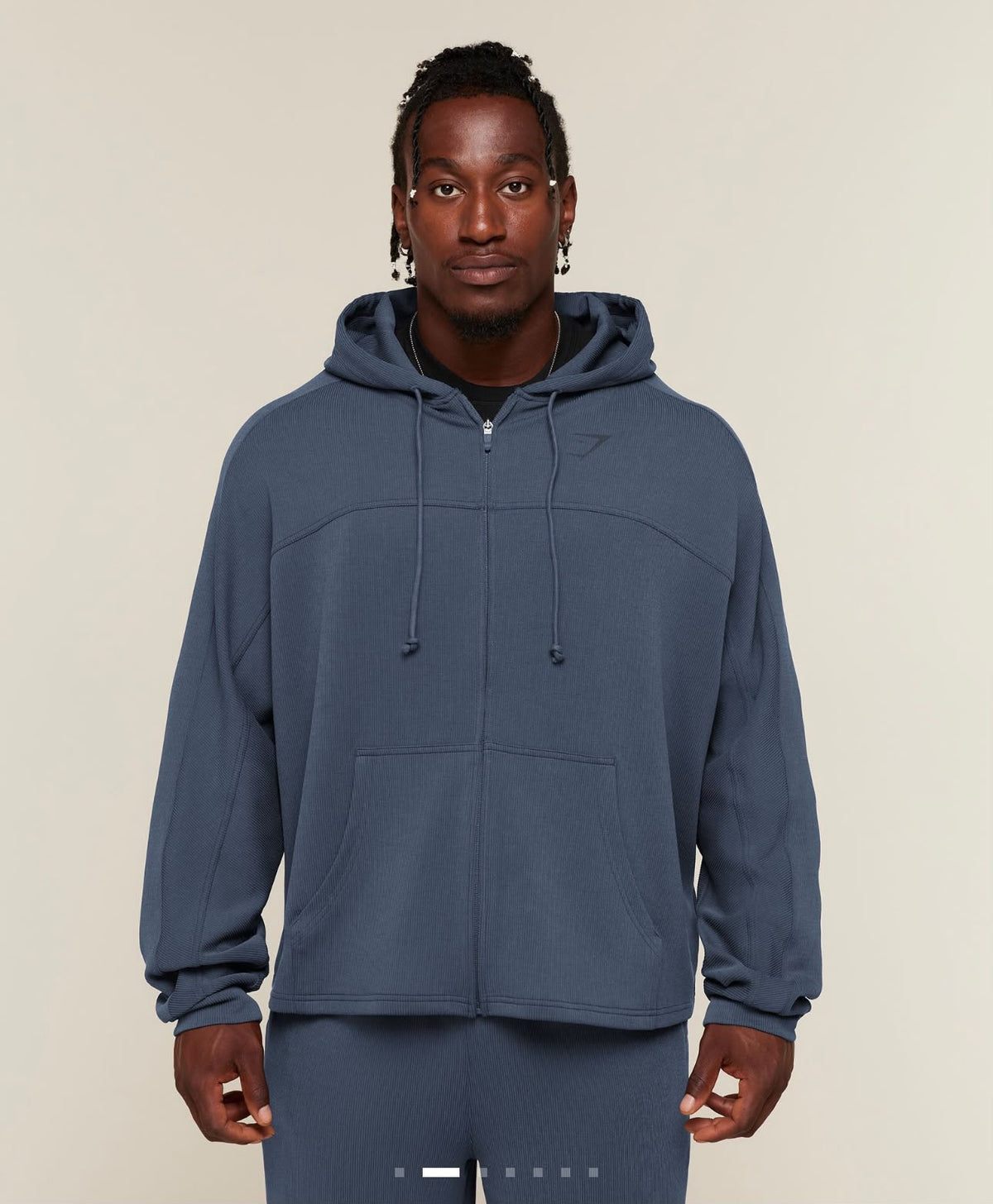 SAM SULEK ZIP THROUGH HOODIE SHADOW BLUE