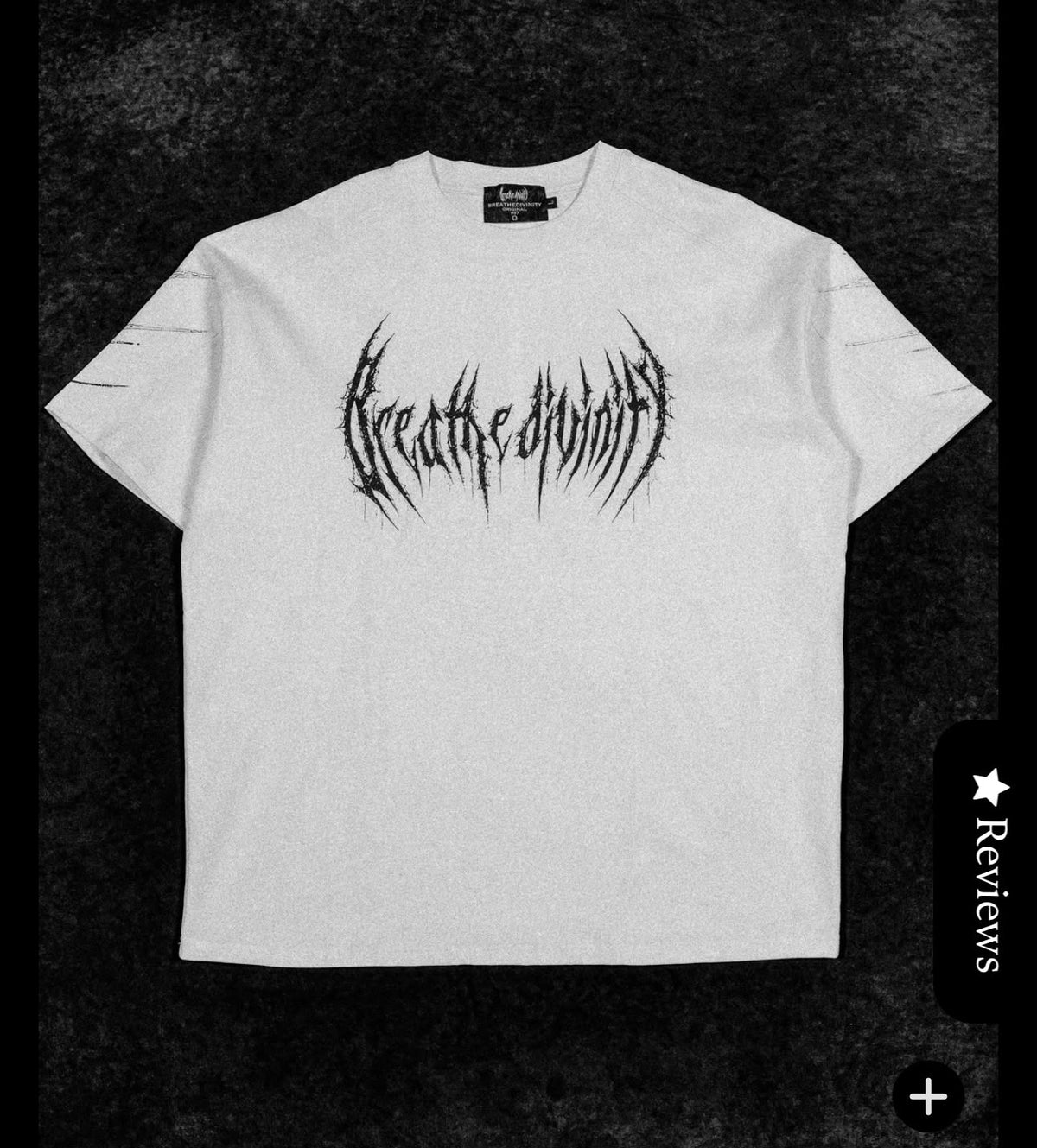 BREATHEDIVINITY SPIDER-CORPSE OVERSIZED T-SHIRT- DIVINE WHITE