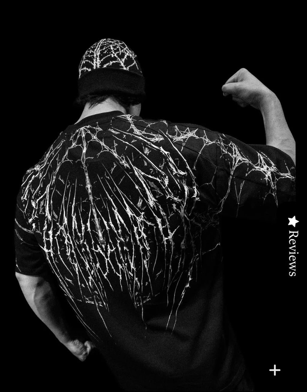BREATHEDIVINITY SPIDER-CORPSE OVERSIZED T-SHIRT- VOID BLACK