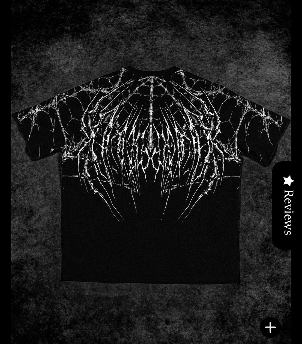 BREATHEDIVINITY SPIDER-CORPSE OVERSIZED T-SHIRT- VOID BLACK