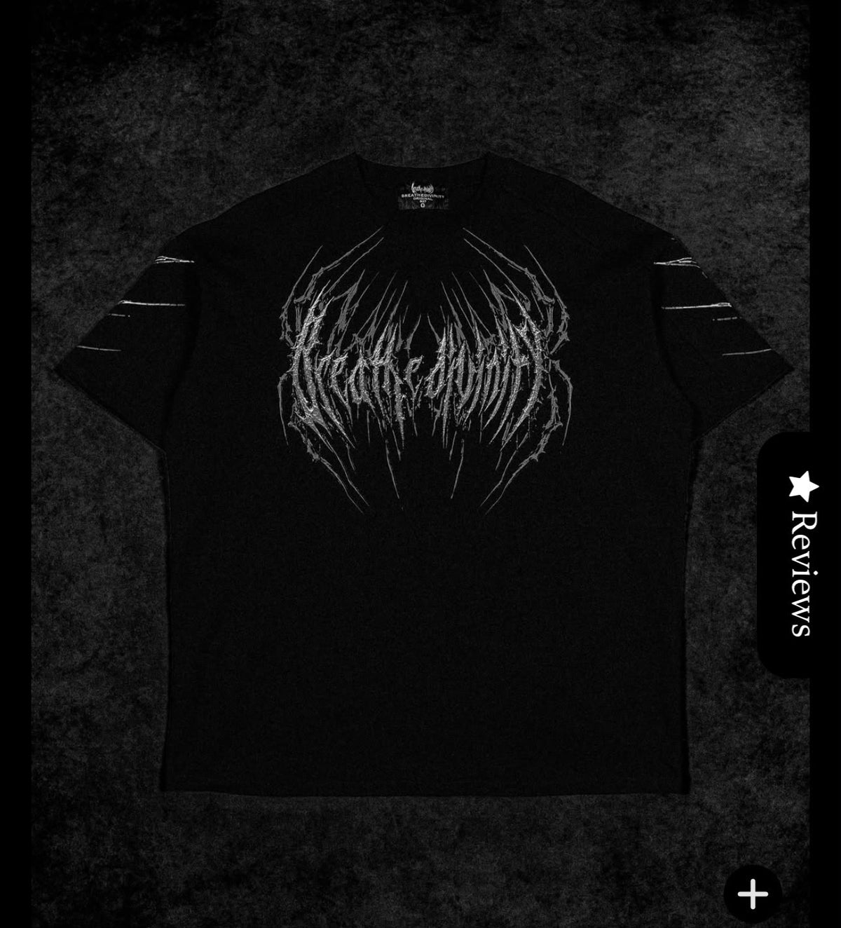 BREATHEDIVINITY SPIDER-CORPSE OVERSIZED T-SHIRT- VOID BLACK