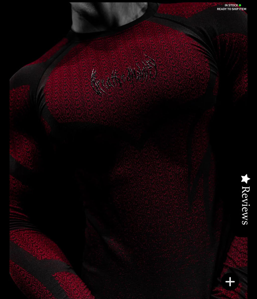 BREATHEDIVINITY DOOM TECH SPIDER CORPSE LONG SLEEVE COMPRESSION - NIGHTMARE