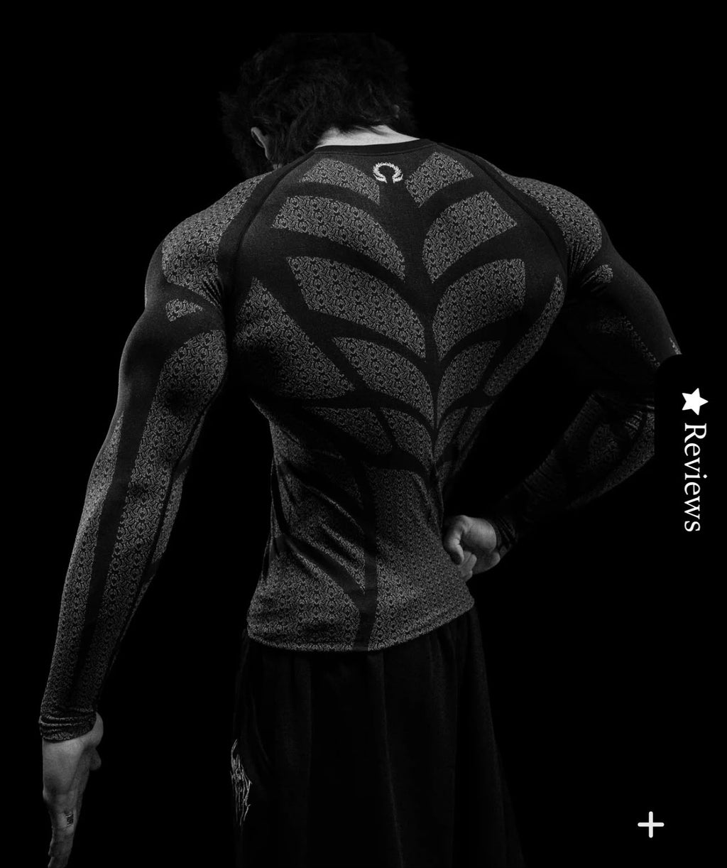 BREATHEDIVINITY DOOM TECH SPIDER CORPSE LONG SLEEVE COMPRESSION - VOID BLACK