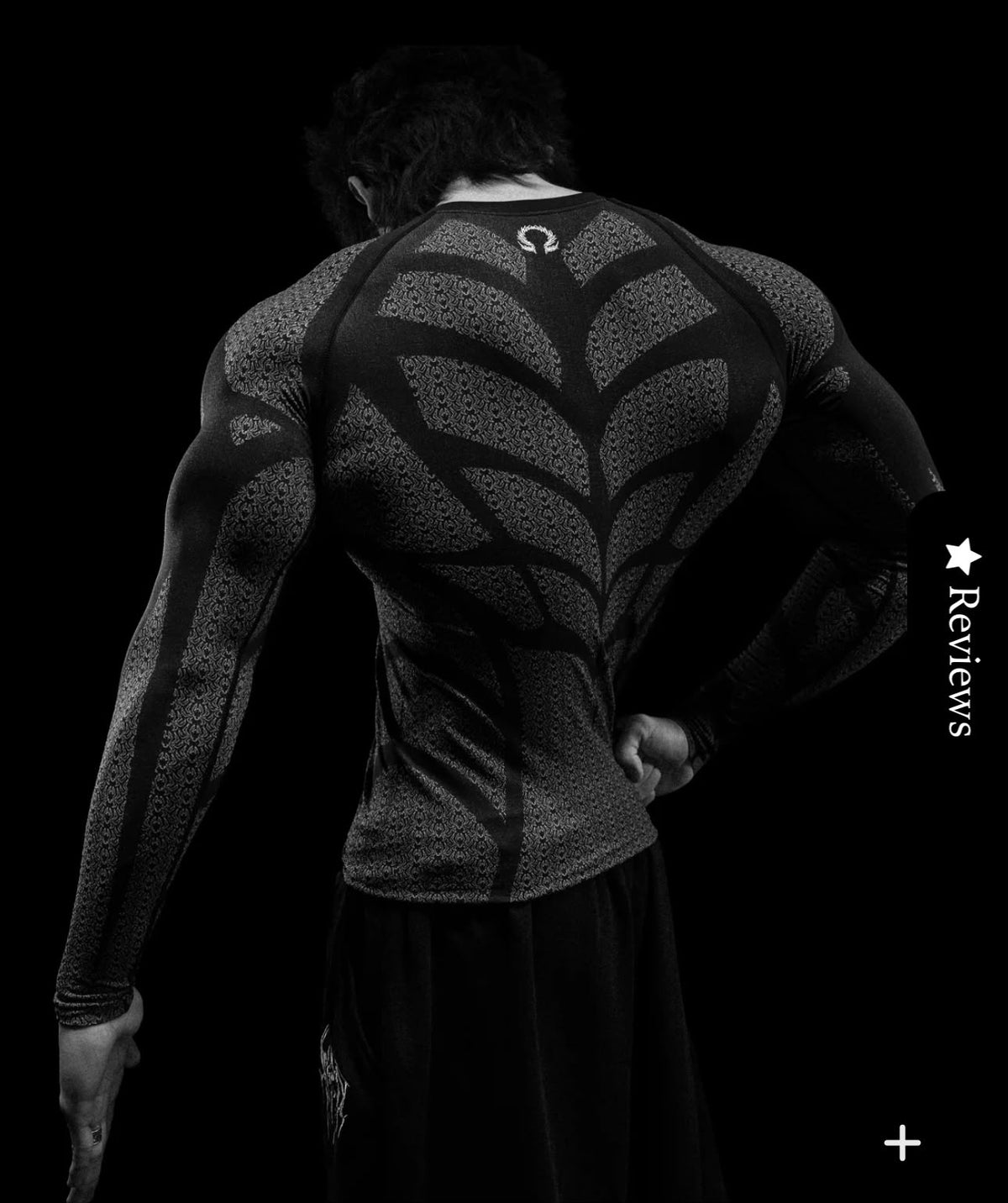 BREATHEDIVINITY DOOM TECH SPIDER CORPSE LONG SLEEVE COMPRESSION - VOID BLACK
