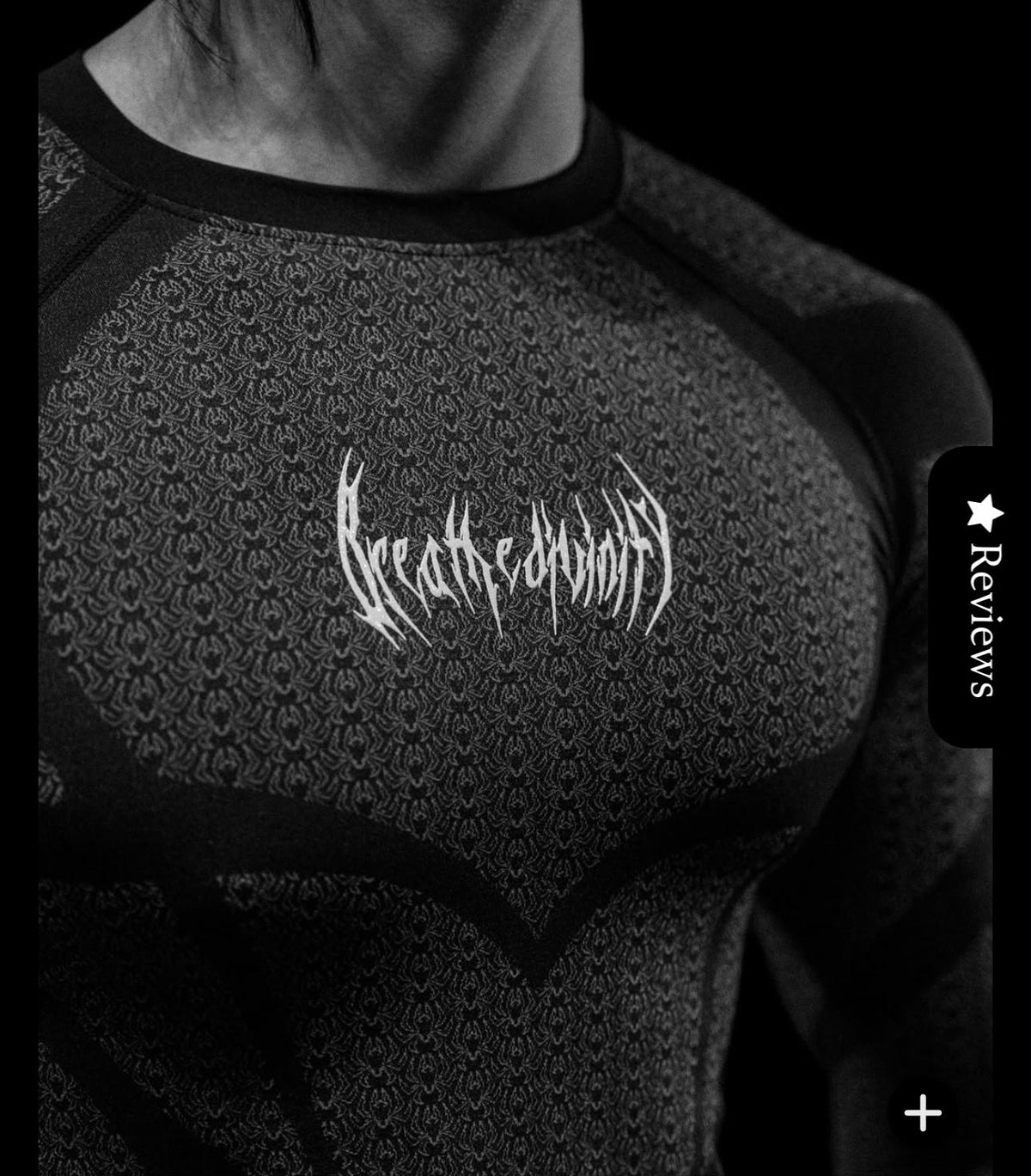 BREATHEDIVINITY DOOM TECH SPIDER CORPSE LONG SLEEVE COMPRESSION - VOID BLACK